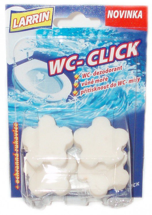 Larrin WC Click 4x16g tisknout do WC mís | Čistící, dezinf.prostř., dezodoranty - Přípravky na WC - Závěsy na WC a pissoárové kostky Larrin WC Click 4x16g tisknout do WC mís | Čistící, dezinf.prostř., dezodoranty - Přípravky na WC - Závěsy na WC a pissoárové kostky
